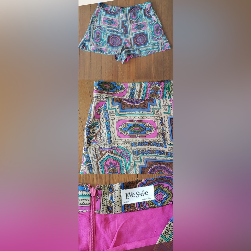 Love Sadie High-Wasted Patterned Short - XS - Extra Small